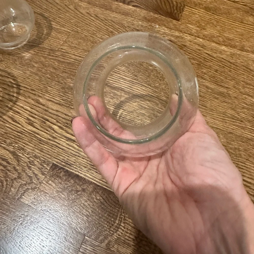 Clear Glass Hurricane Candle Holders Vases 5” Bud Vases Wedding Centerpieces